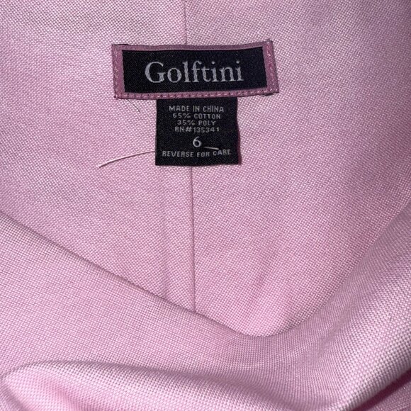 Golfini Womens Golf Skirt A-Line Cameo Pink Size 6 Cotton Blend Pockets Pleats - Picture 6 of 8